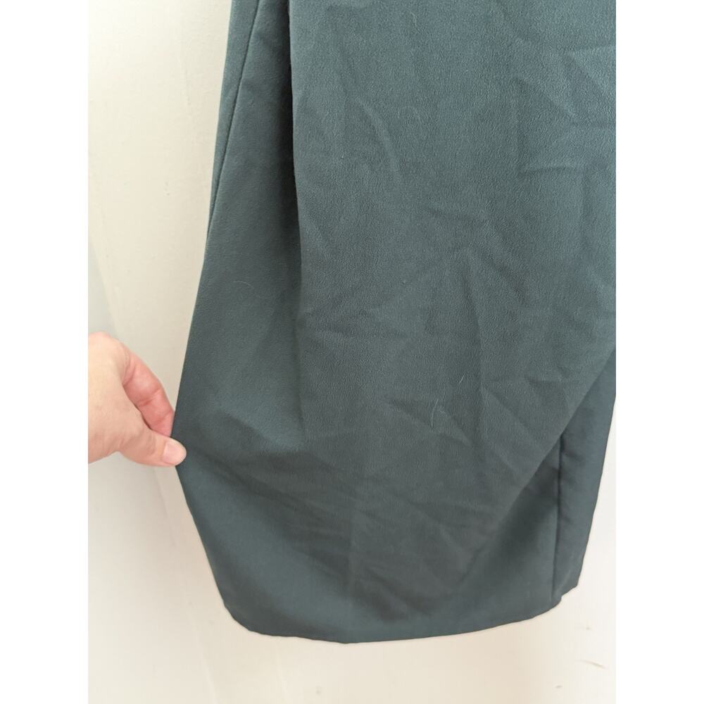 Abercrombie & Fitch Green Sleeveless Crepe Wide Leg Jumpsuit Size Large - Picture 2 of 7
